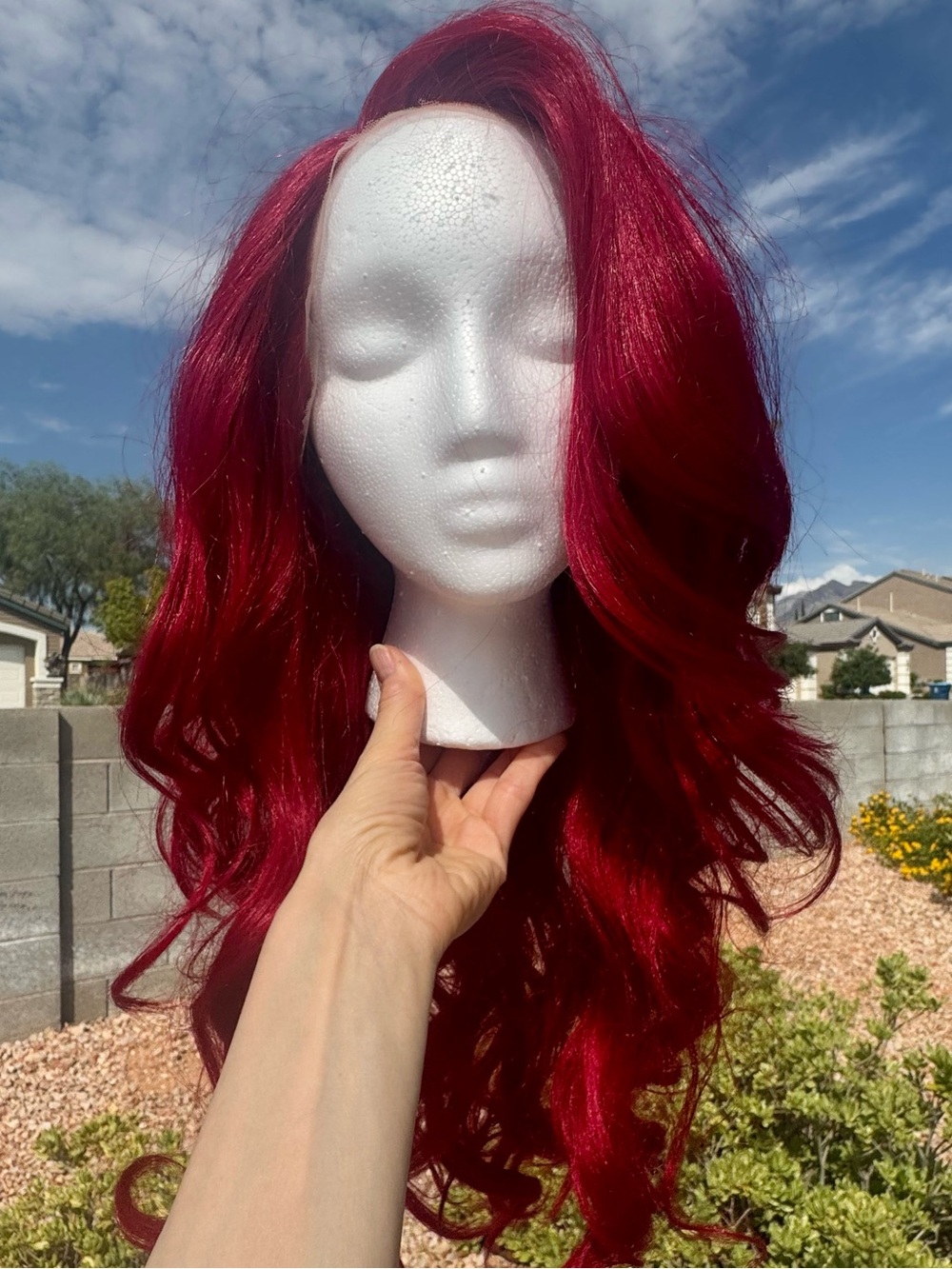 Jessica Rabbit Lace Front Red Long Wavy Women's Synthetic Wig